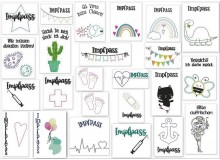 Stickserie - ITH Impfpasshülle in 2 Größen & je 2 Varianten